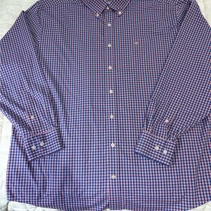 Southern Tide Men's Purple and Pink Plaid Shirt